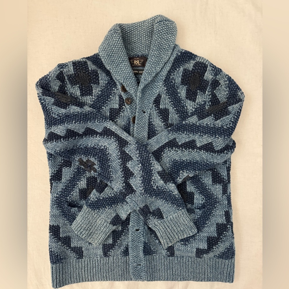Women’s Double RL Hand Knit Shawl Cardigan